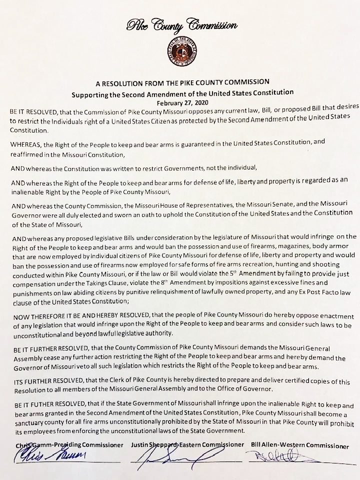 Pike County Pro-Second Amendment Resolution