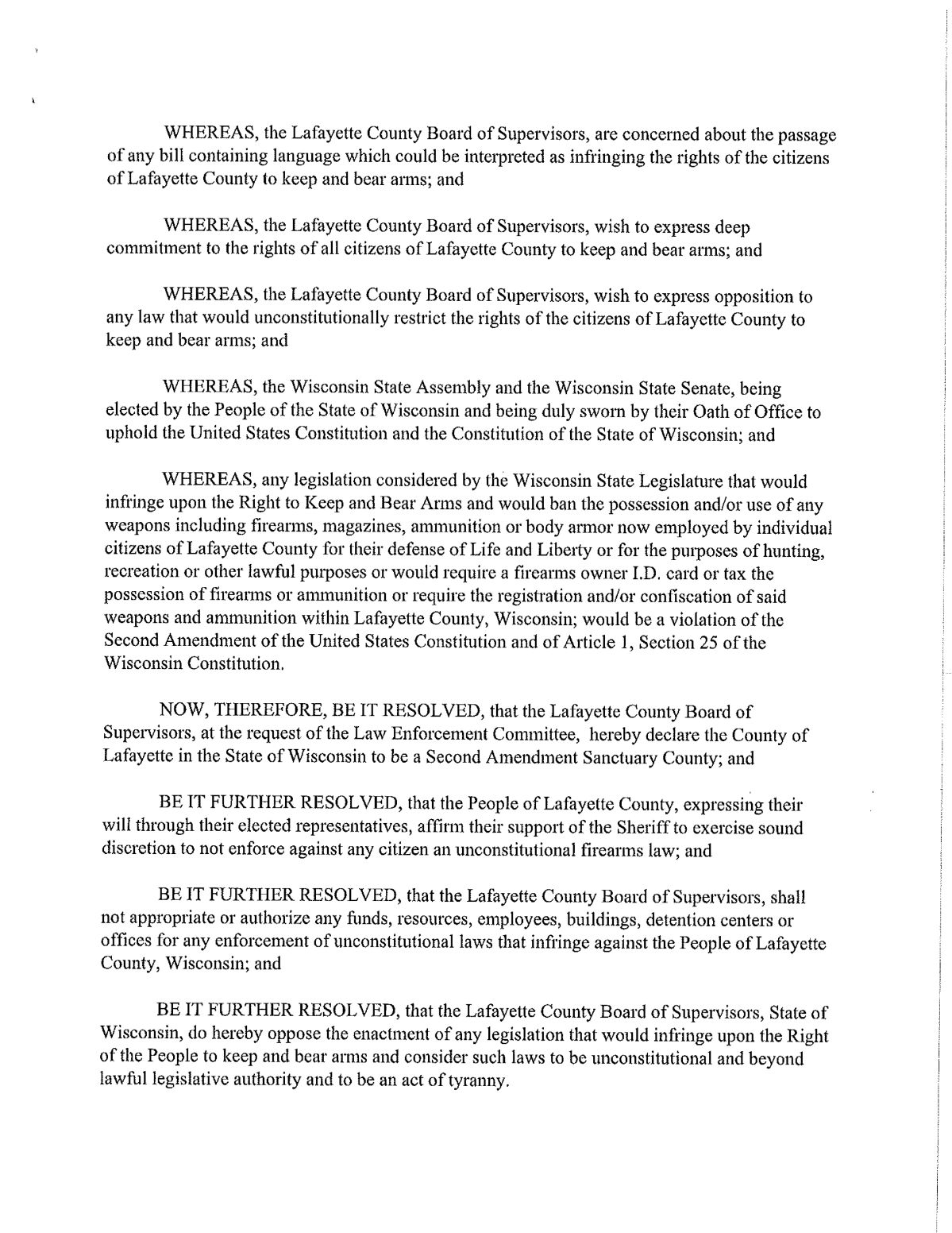 Lafayette County Second Amendment Sanctuary Resolution PG - 2