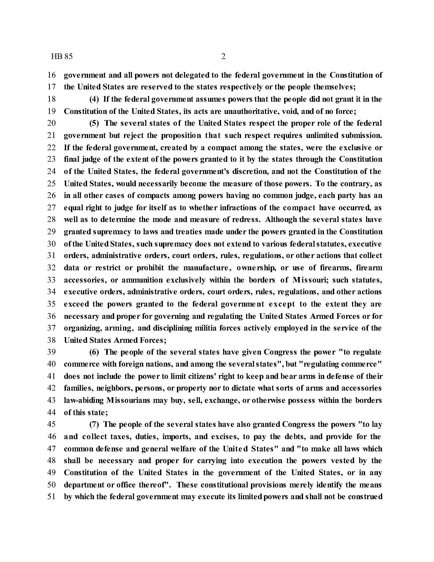 Missouri Second Amendment Preservation Act Page 2