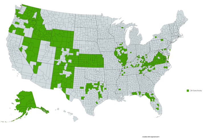 American Sanctuary Counties Map