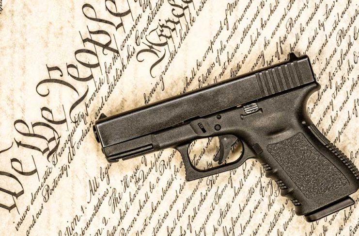 Picture of a Glock and the Constitution