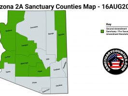 Arizona 2A Sanctuary Counties Map