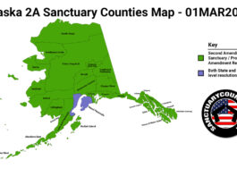 Alaska Second Amendment Sanctuary State Map