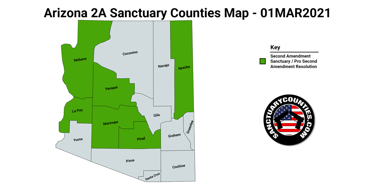 Arizona Second Amendment Sanctuary State Map