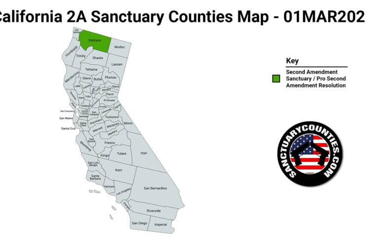 California Second Amendment Sanctuary State Map