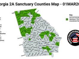 Georgia Second Amendment Sanctuary State Map