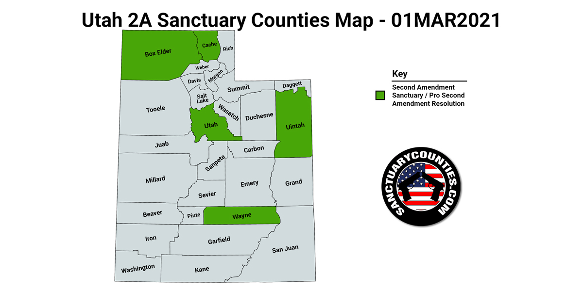 Utah Second Amendment Sanctuary State Map