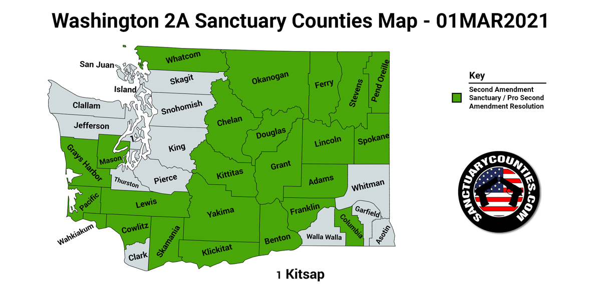 Washington Second Amendment Sanctuary State Map