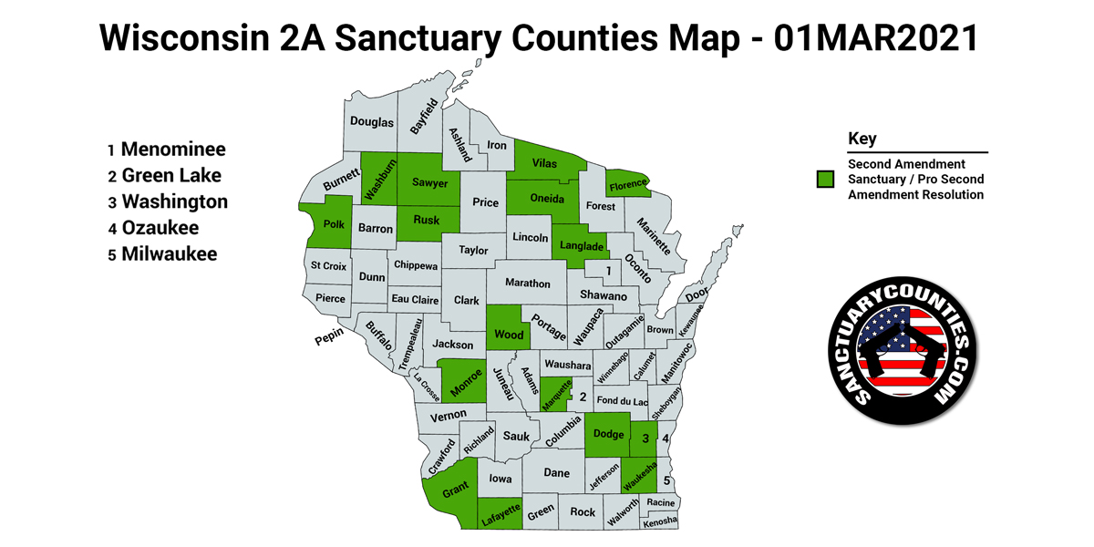 Wisconsin Second Amendment Sanctuary State Map