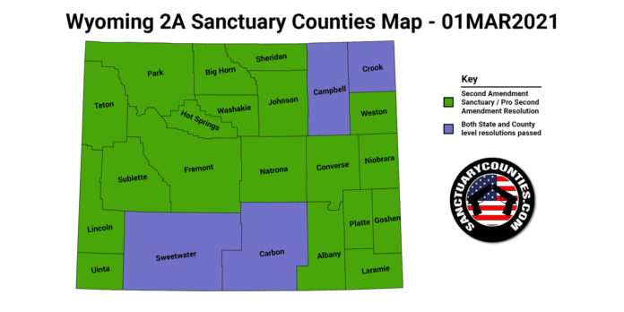 Wyoming Second Amendment Sanctuary State Map