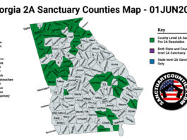 Georgia Second Amendment Sanctuary State Map