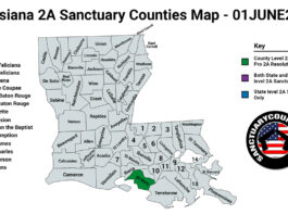 Louisiana Second Amendment Sanctuary Updated Map June 01 2021