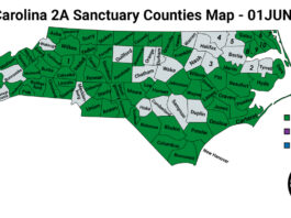 North Carolina Second Amendment Sanctuary Updated Map June 01 2021
