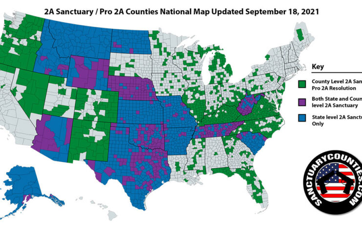 Second Amendment Sanctuary Counties National Map Update for September 18, 2021